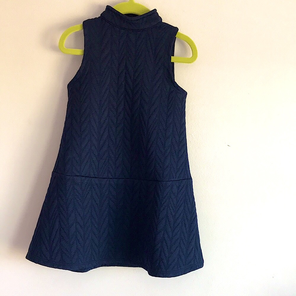 NWOT Harper canyon retro mod textured dress navy 3